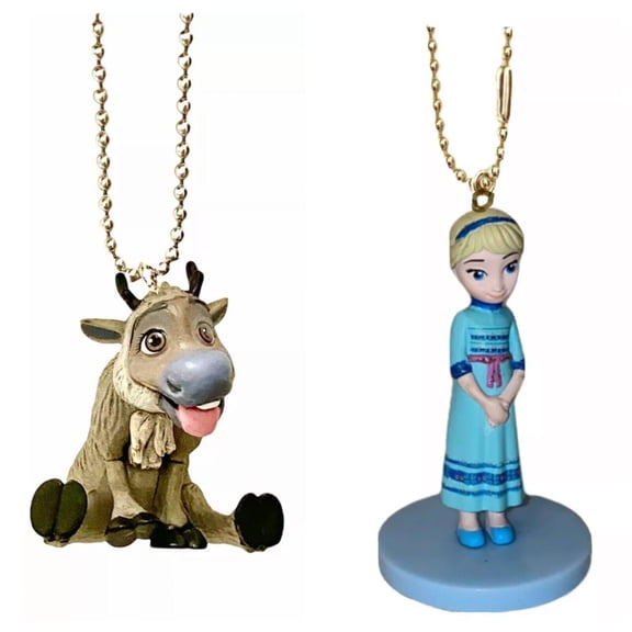 Baby Sven & Elsa Toddler Young Keychain Dangler Pvc Figure Figurine Charm New 3”