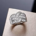 thumbnail image 6 of K-KED Women Elegant Delicate Jewelry Cubic Zircon 925 Silver Filled Ring Wedding Gifts Sz 6-10-6-CLEAR, 6 of 7