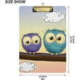 thumbnail image 3 of 12.5"x9" Owl Clipboards, Standard A4 Letter Size Nursing Clipboard with Low Profile Metal Clip Decorative Clip Board for Office Supplies,Silver, 3 of 7