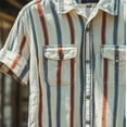 thumbnail image 5 of ZCFZJW Western Shirts for Men Vintage Printed Short Sleeve Button Down Distressed Washed T-Shirts Big and Tall Regular Fit Work Business Shirt with Pockets White XL, 5 of 5