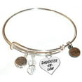 thumbnail image 2 of Daughter -in- Law Message Charm Expandable Wire Bangle Bracelet, COMES IN A GIFT BOX!, 2 of 8