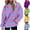 Blue, variant on UVEASISHA Women's Oversized Striped Sweatshirts Long Sleeve Casual Hoodies Pullover Colorblock Loose Drawstring Hooded Sweatshirt with Kangaroo Pocket Sales Today of The Day,Hot Pink,XL