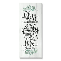 Stupell Industries Bless This Family Religious Kitchen Phrase Plank Pattern Graphic Art Gallery Wrapped Canvas Print Wall Art, Design by Fearfully Made Creations