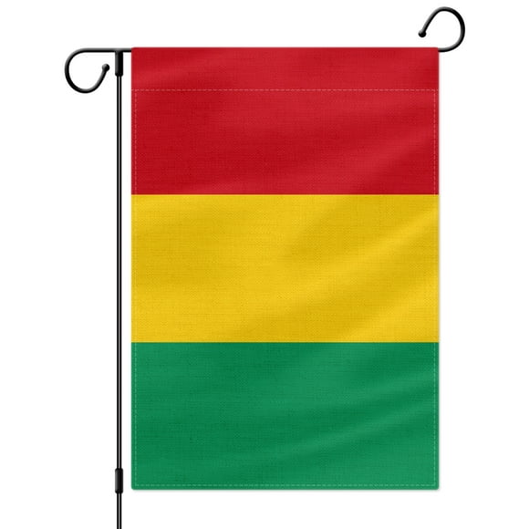 PTEROSAUR Guinea Garden Flag, Guinean National Flag, 12.5x18 inch Double Sided Burlap for House Yard Lawn Indoor Outdoor Decor