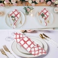 thumbnail image 3 of Red Buffalo Plaid Cloth Napkins, Farmhouse Check Stripes Retro Geometric Washable and Reusable Dinner Napkins Set of 8, Table Napkin for Kitchen Party Birthday Wedding Hotel Housewarming 20"x20", 3 of 9