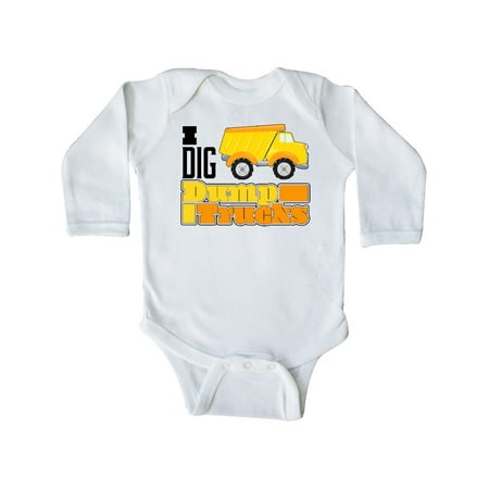

Inktastic I Dig Dump Trucks Gift Baby Boy or Baby Girl Long Sleeve Bodysuit
