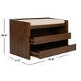 thumbnail image 5 of Safavieh Percy Storage Bench Furn Benches & Ottom, Beige / Walnut, 1' X 1', Square, 5 of 10