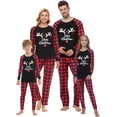 thumbnail image 2 of VENTELAN Conjunto de pijamas navideños a juego para la familia, ropa de dormir navideña de Papá Noel, conjunto de pijama navideño para parejas y niños, 2 of 3