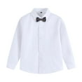 thumbnail image 2 of Mceream School Uniform for Girls Boys Button Down Long Sleeve Dress Shirts formal Back to School Preppy T Shirt Lapel Blouses Spring Tops with Bow Tie Uniformes Escolares Para NiñAs 3-15 Years, 2 of 4