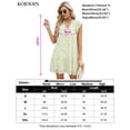 thumbnail image 5 of Women's Babydoll Mini Dress Summer V Neck Flutter Sleeve Boho Floral Flowy Shift Short Dress, 5 of 5