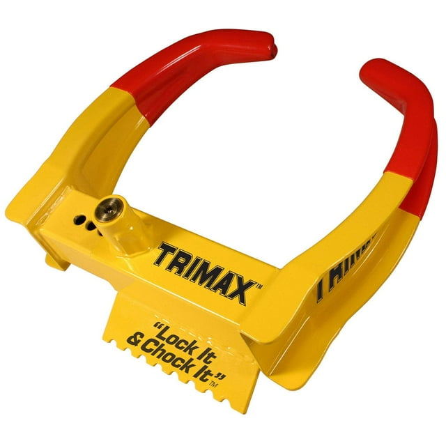 Trimax TCL65 Verrou de Cale de Roue, Jaune/rouge, 7.25 Po