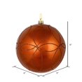 thumbnail image 2 of Vickerman N182688D 6 in. Copper Candy Ball Ornament with Circle Glitter Pattern  3 per Bag, 2 of 3