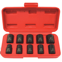 K-Tool 37100 10-pc 3/8" Drive 6pt Metric Standard/Short Impact Socket Set