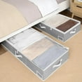thumbnail image 6 of Underbed Storage Organizers,2-Pack Fabric Bins with Reinforced Handles&Label Pockets for Clothes,Blankets,and Seasonal Items, 6 of 8