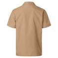 thumbnail image 5 of Men's Guayabera Shirts Summer Fashion Clothes for Male Casual Short Sleeve Blouse with 4 Pockets Lapel Neck Solid Color Embroidered Eyelet Shirts Button Down Shirts Turn Down Collared Coffee XXL, 5 of 6