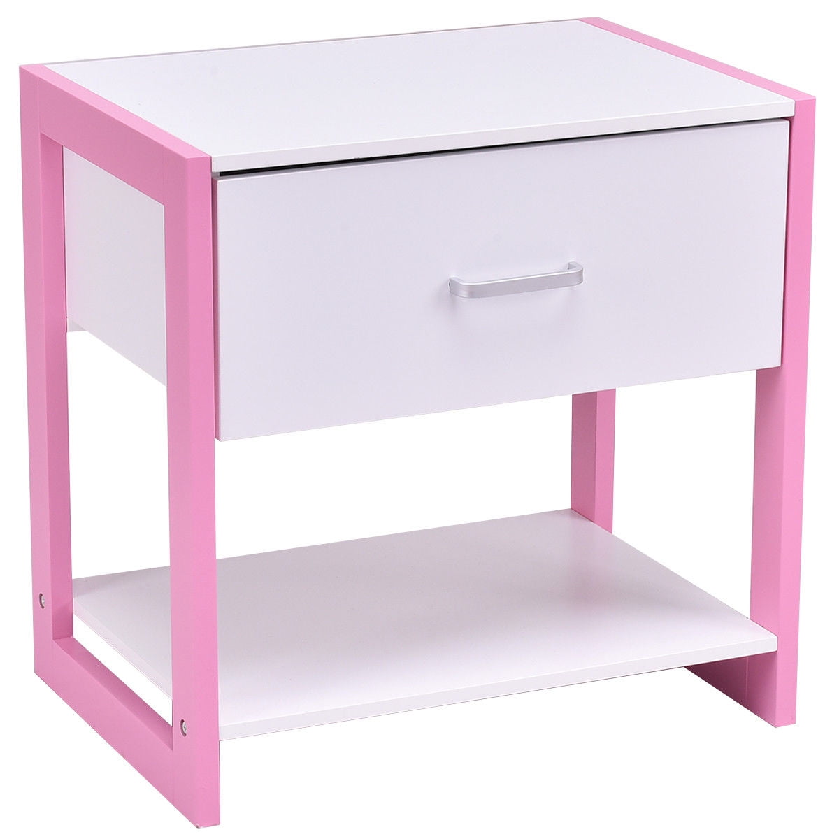 Gymax Nightstand End Table Cabinet Bedside Home Furniture Drawer Gymax Nightstand End Table Cabinet Bedside Home Furniture Drawer Open Shelf Storage