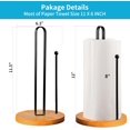 thumbnail image 2 of WarmHaven Wood Paper Towel Holder Countertop, Kitchen Paper Towel Holder FreeStanding with Non-Slip Base for Kitchen and Bathroom Organization, Kitchen Roll Holder for Standard and Large Rolls, 2 of 7