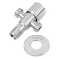 thumbnail image 2 of Angle Stop Valve G1/2" Stainless Steel Water Angle Valve 1 Inlet 2 Outlet for Kitchen, Bathroom Faucet, 2 of 8