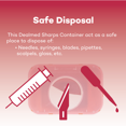 thumbnail image 6 of Dealmed Sharps Container, 2 Gallon Rotor Opening, Made in The USA, Red (Pack of 2), 6 of 9