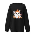 thumbnail image 3 of Pisexur Chandail d'Halloween pour Femmes en Molleton Orange Chandail à Manches Longues Col Rond Chandails de Mode avec Motif Citrouille Chandails à Capuche d'Halloween Hauts à Enfiler, 3 of 3