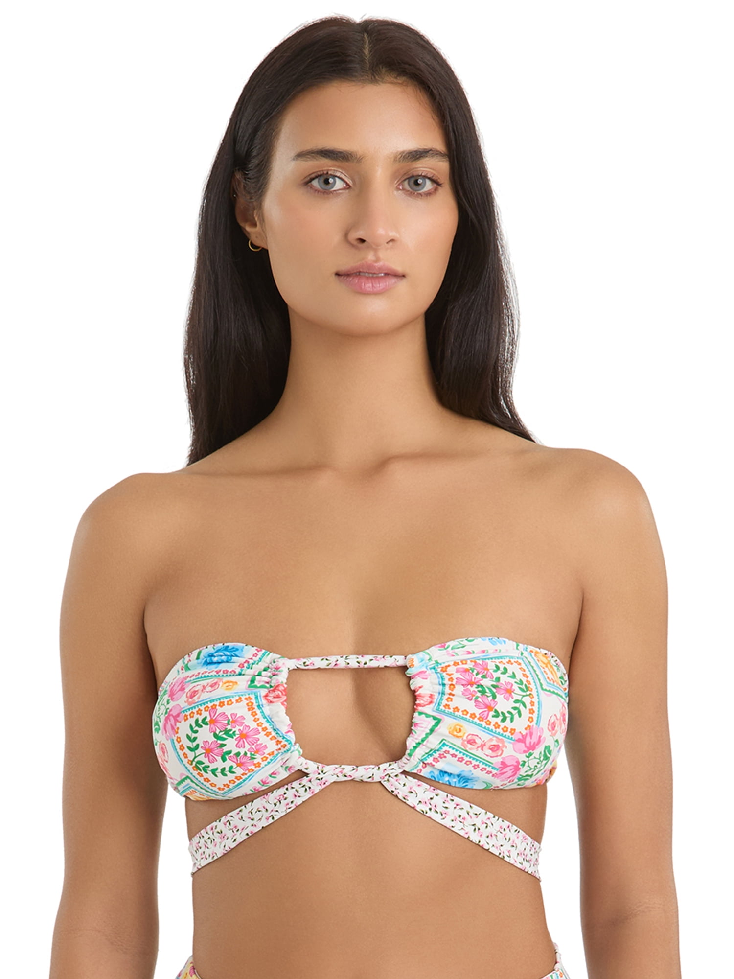 Jessica Simpson Women's Reversible Bandeau Bikini Top, Sizes XS-2XL