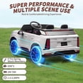thumbnail image 6 of EastVita 24V Ride On Car, Licensed Battery Powered Electric Vehicle w/Remote Control, 2 Seater, 4-Wheel Shock Absorbers, Smooth Start, Music, LED Lights White, 6 of 6