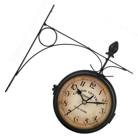 Zeiwohndc Double Side Wall Clock Outdoor Indoor Hanging Clock Rustics Farmhouse Decors