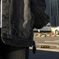 thumbnail image 5 of Frnrwgo Men's Denim Jacket Loose Fit Button Front Ripped Multi-Pocket Casual Streetwear Outerwear, 5 of 5