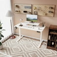 thumbnail image 2 of Homall 47" Wide Electric Standing Desk with Monitor Stand Lifting Range 28~46" Height Adjustable Stand Up Office Desk for Home Office, White, 2 of 8