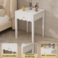 thumbnail image 2 of Night Stand Nightstand with Drawer,Scalloped Edge Bedside Table for Bedroom,Cute Minimalist Side Table for Kids Room and Girls' Room, 2 of 6