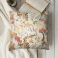 thumbnail image 3 of Modern Unicorn Toile Pattern Floral Rainbow Stars Design by Daphne Polselli Throw Pillow,, Pink, 3 of 5