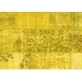 thumbnail image 1 of Ahgly Company Indoor Rectangle Patchwork Yellow Transitional Area Rugs, 2' x 5', 1 of 4