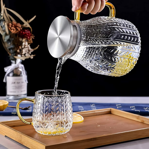 Water Pitcher Infuser Jugkettle Transparent Fruit Cold Acrylic Infusion  Beveragetea Pot Handle Teapotlemonade Lid Dispenser - Tea Strainers & Tea  Infusers - AliExpress