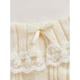 thumbnail image 3 of Chandails à Épaules Dénudées pour Femmes à Manches Longues en Tricot à Dentelle Contrastée, Pulls à Nœud devant, Hauts, 3 of 7