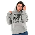 thumbnail image 4 of Normal People Scare Me Tales Horror Hoodie Sweatshirt Women Men Brisco Brands X, 4 of 6