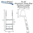 thumbnail image 4 of Open Box RecPro 3 Step Aluminum Pontoon Dock & Boat Boarding Ladder, Silver, 4 of 12