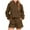 C-Brown, variant on GERsome Womens 2 Piece Outfits Sweatsuit Lounge Sets Oversized Hoodie Sweatshirt Shorts Tracksuit Set