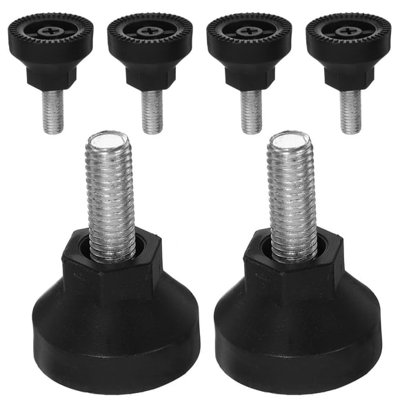 Minkissy 6Pcs Black Plastic Leveling Bench Feet for Laboratory Use 1.97X1.38X0.35in