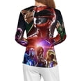 thumbnail image 4 of Power Rangers Women’s Pajama Top 3D Digital Print Sleepwear Trendy Crewneck Pullovers Long Sleeve Shirts XL, 4 of 8