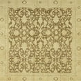 thumbnail image 1 of Ahgly Company Machine Washable Indoor Square Abstract Cinnamon Brown Area Rugs, 4' Square, 1 of 7