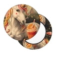 thumbnail image 2 of Hirioo Countryside Fruit White Horse for Round Bar Stool Seat Covers Washable Stool Cushion Slipcover Elastic Bar Chair Covers for 12-14 Inch Chair-13 inch, 2 of 7