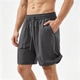 thumbnail image 6 of Daiosportswear Men'S Summer Quick Dry Nylon Shorts, Elastic Drawstring Waist Breathable Sports Shorts with Deep Pockets, for Running, Gym and Casual Wear Dark Gray L(L), 6 of 6