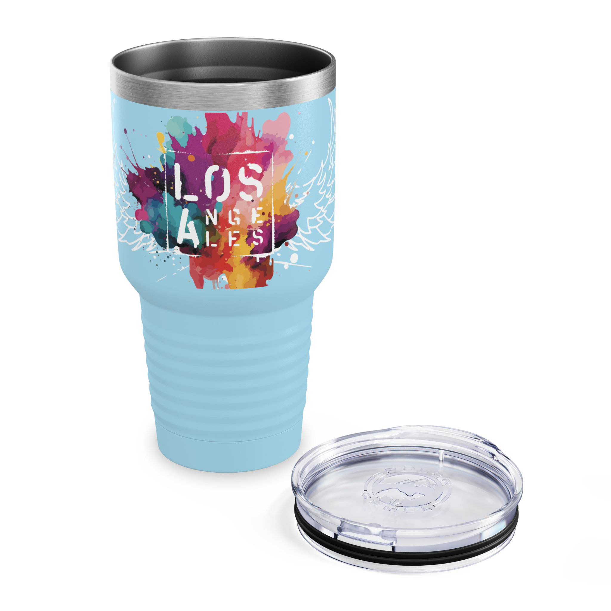 Los Angeles, LA Ringneck Tumbler, 30oz, travel mug, stainless steel