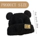 thumbnail image 3 of Lindos gorros de peluche con orejas de oso para mujeres y niñas, gorros de punto de piel sintética cálidos para invierno, sombreros de pescador, 3 of 5