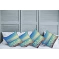 thumbnail image 2 of Ambesonne Tropical Throw Pillow Cover 4 Pack, Beach Sunset Waves, 18", Cream Turquoise, 2 of 7