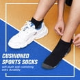 thumbnail image 5 of BISPOY Women Ankle Running Socks, 6-Pairs, Low Cut Cushioned Socks with Arch Support, Moisture Wicking, Black, 5 of 6
