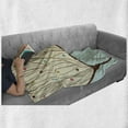 thumbnail image 6 of Modern Art Soft Flannel Fleece Throw Blanket, Aqua Hand Drawn Funk Depiction of Tree Form Dots Doodle Lines Print, Cozy Plush for Indoor and Outdoor Use, 60" x 80", Multicolor, by Ambesonne, 6 of 6
