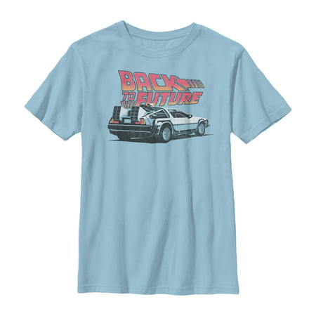 Back to the Future Boys' DeLorean Cartoon T-Shirt