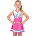 thumbnail image 2 of XIMIN Kid Girls Sweetheart Cheerleader Uniform Dress Up Outfit Costume, Cheerleading Uniform Outfit for Sports Games & Party Birthday Gift, 2 of 5