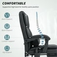 thumbnail image 6 of HOMCOM Office Chair with Massage, Reclining Desk Chair, Black, 6 of 8